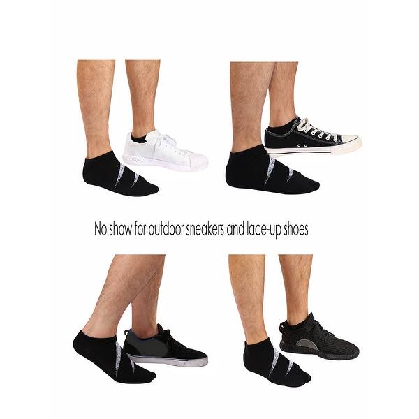 Shop Men 10 Pack Stripes Low Cut Breathable Ankle Socks Size 10 13