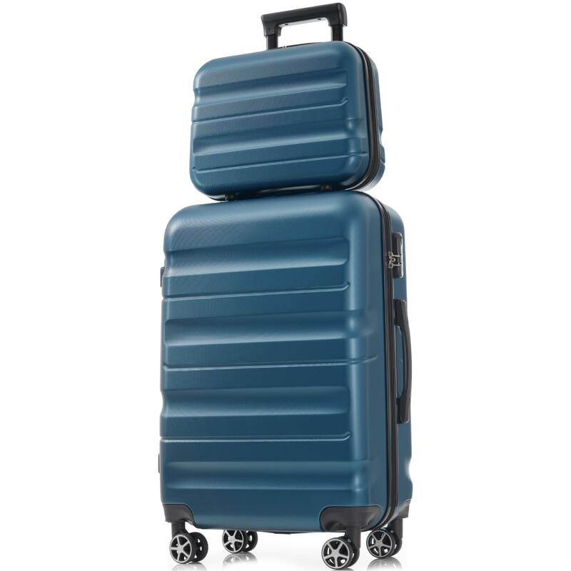 6-Piece ABS Hardshell Luggage Set - Lightweight & Durable Suitcases with Dual Spinner Wheels, Carry-On & Check-In Sizes