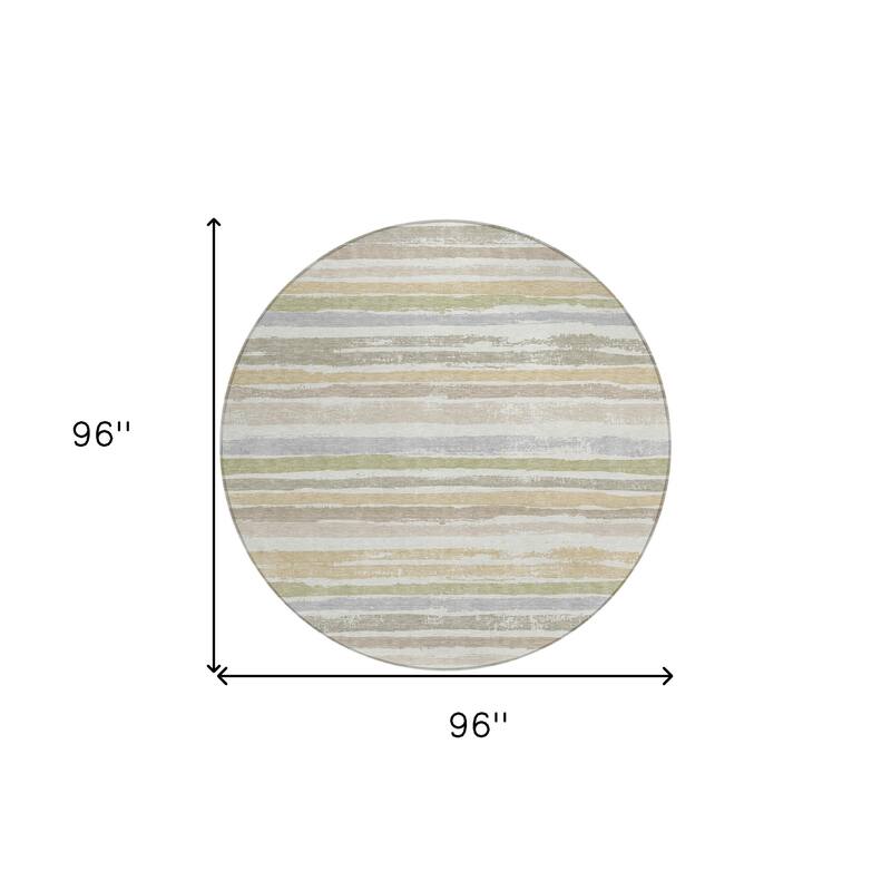 HomeRoots Striped Transitional Rectangle Outdoor Rug