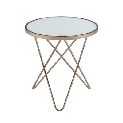 Frosted Glass Top Round Table