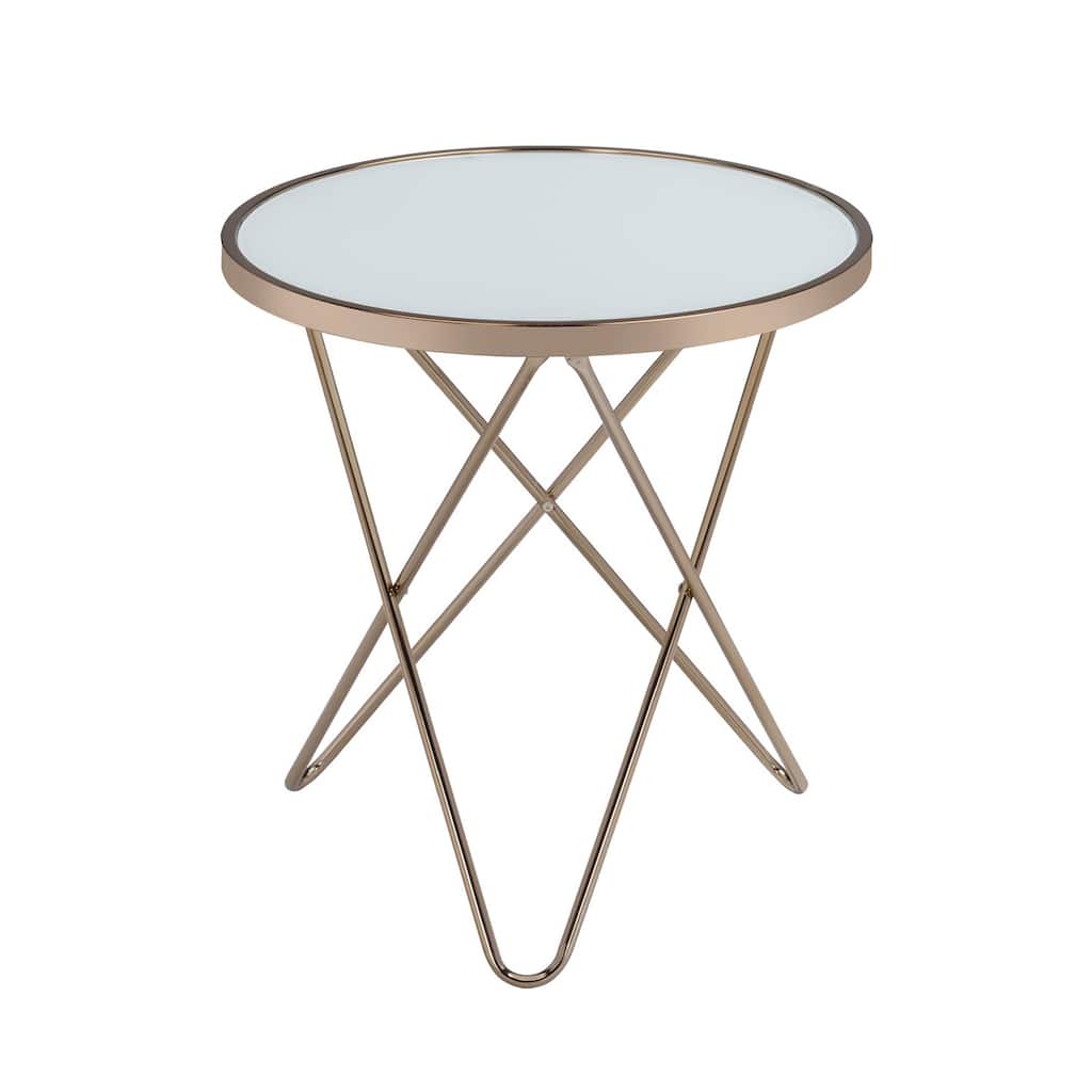 Frosted Glass Top Round Table