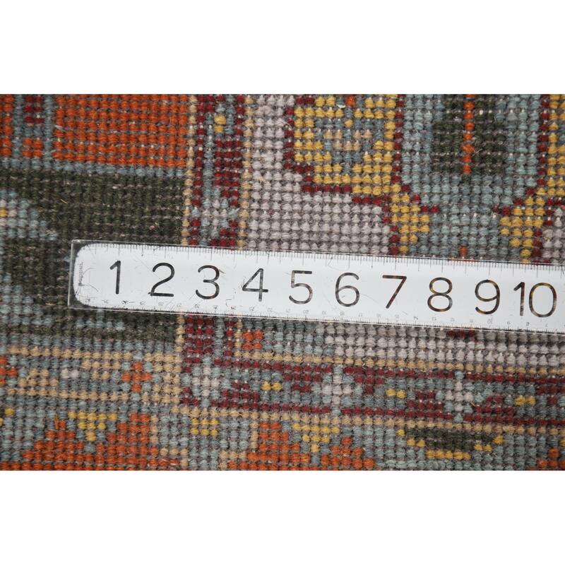 Hand Knotted Oriental 100% Wool Carpet Traditional Tribal Oranges & Rust Heriz (serapi) Area Rug - 11' 9'' X 8' 10''