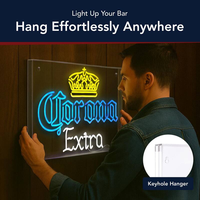 Licensed Corona Extra Acrylic LED Wall Decor Sign - 24" x 16" - 24" x 16"