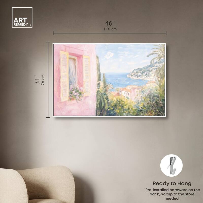 Mediterranean Pink Canvas by Art Remedy