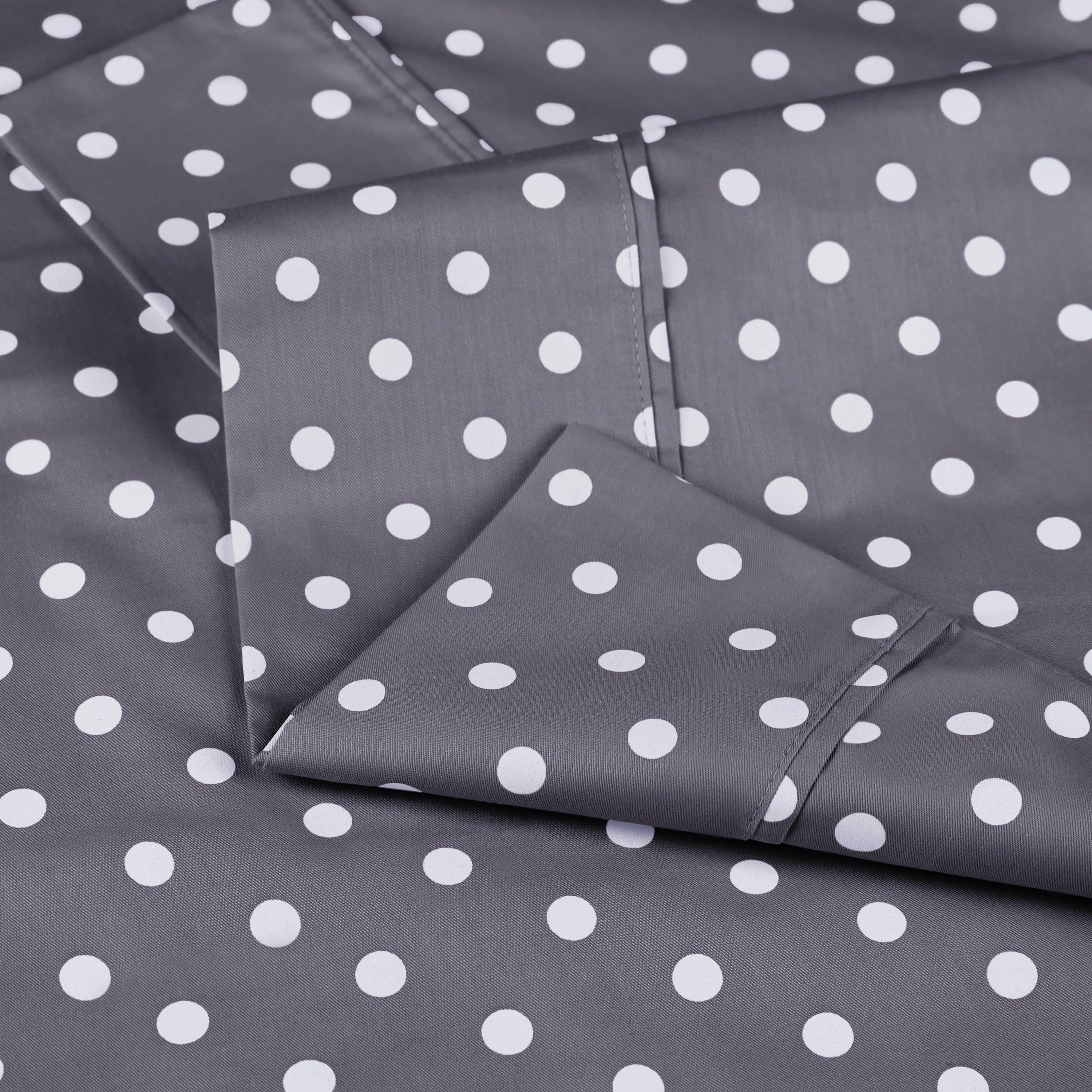 Superior Thread Count 600TC Cotton Blend Polka Dot Bed Sheet-image