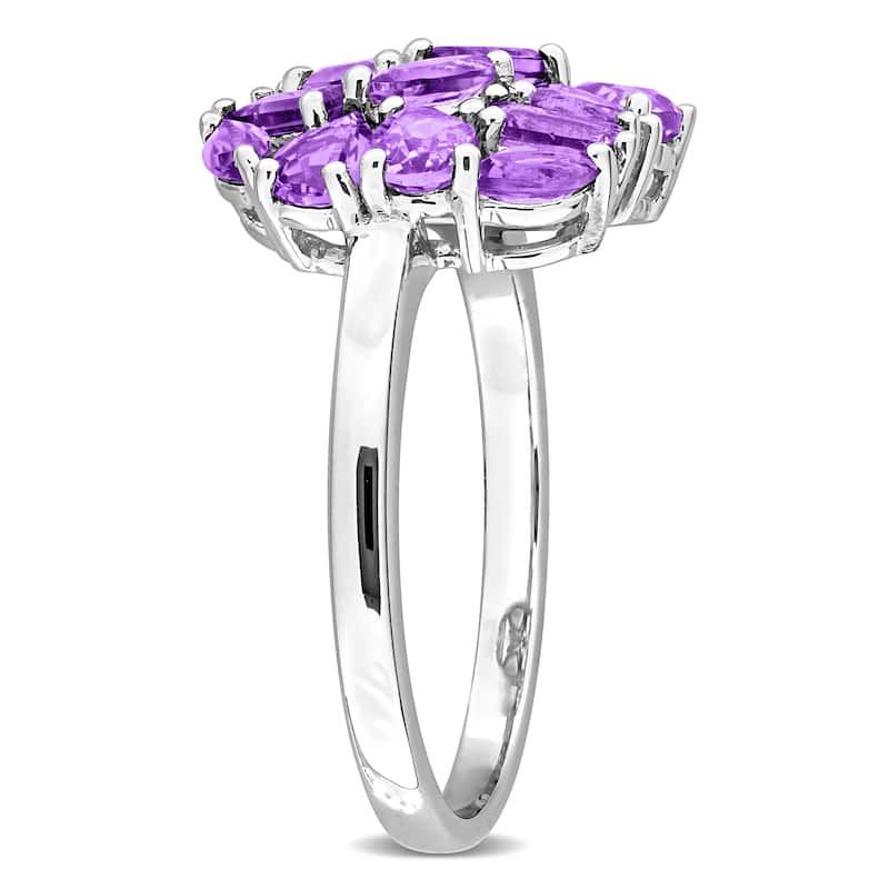 Miadora Multi-Shape Gemstone Cluster Ring Sterling Silver