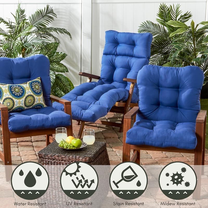 Marine Blue Seat/ Back Outdoor Chair Cushion (Cushion Only)