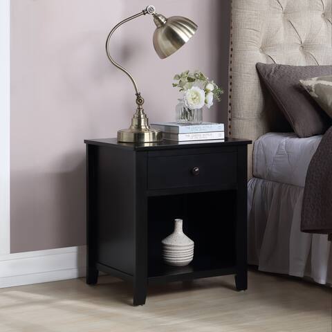 Traditional Design Solid Wood Nightstand ,1 Drawer , Can be Used for a Nightstand or End Table