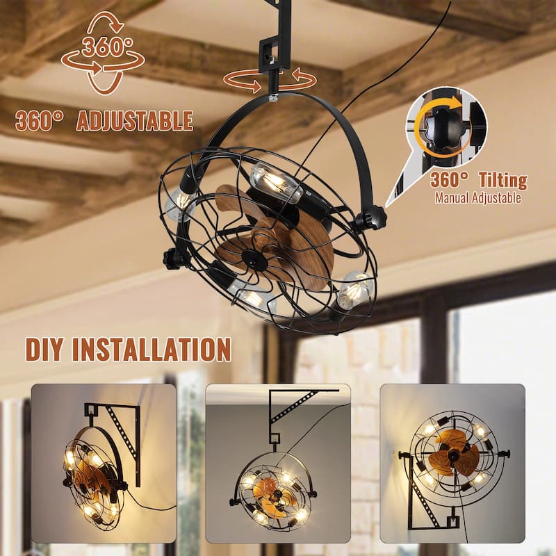 20" Wall Mounted Fan Indoor, 6 Speed Wall Mount Fan with Remote - N/A