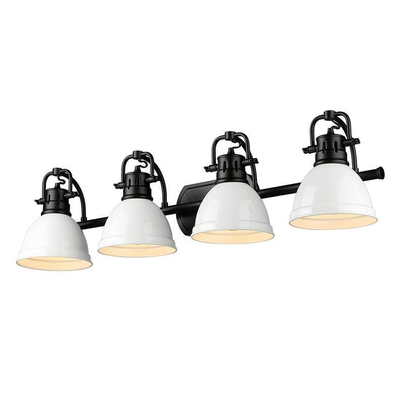 Golden Lighting 3602-BA4 WH Duncan 4 Light 34" Wide Vanity Light with - Matte Black