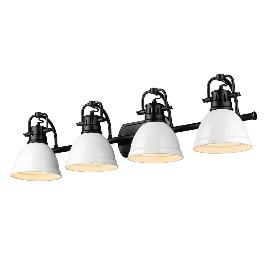 Golden Lighting 3602-BA4 WH Duncan 4 Light 34" Wide Vanity Light with