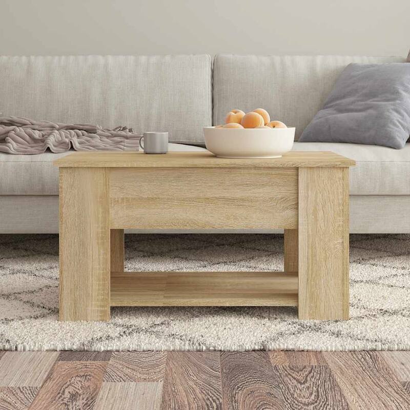 vidaXL Coffee Table Lift Top End Table Accent Side Sofa Table Engineered Wood - 31.1" x 19.3" x 16.1"