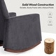 preview thumbnail 6 of 33, Julia 29.5"W Modern Solid Wood Nursery Rocking Chair with Lumbar Pillow Set of 2 by HULALA HOME