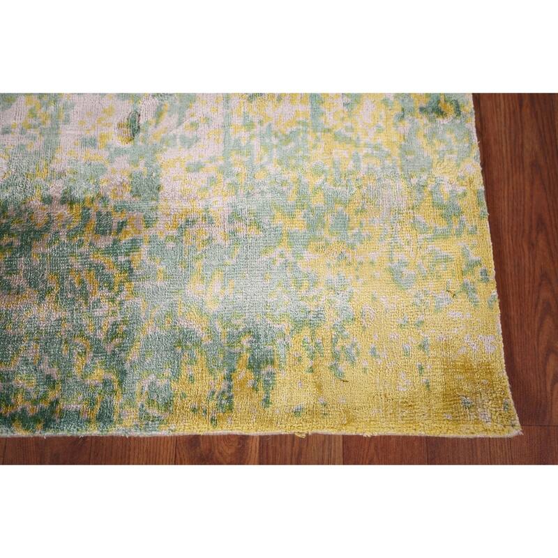Contemporary Abstract Indian Accent Rug Handmade Wool Carpet - 4'5" X 6'5"