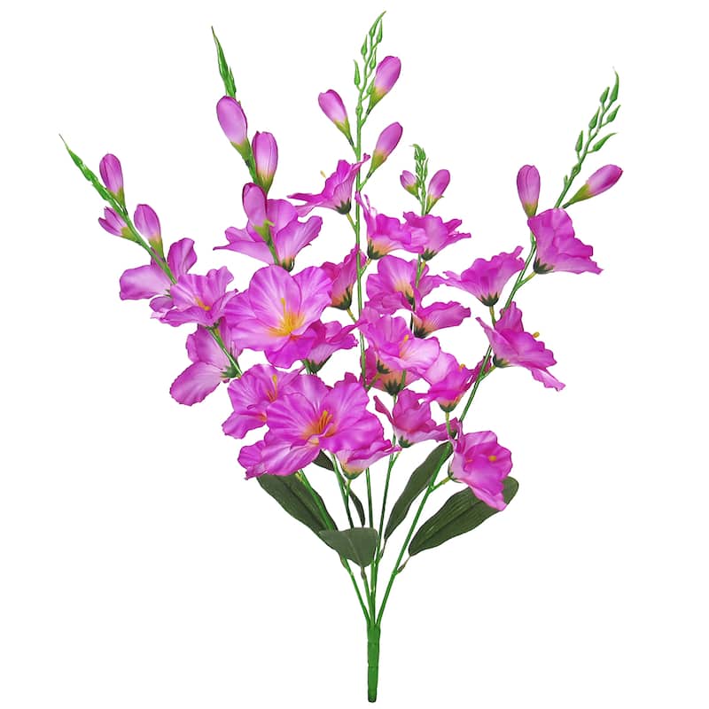 Artificial Gladiolus Flower Stem Bush Bouquet 26in