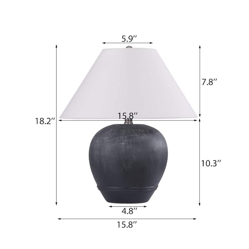 Global Accent Ceramic Table Lamp with Linen Shade