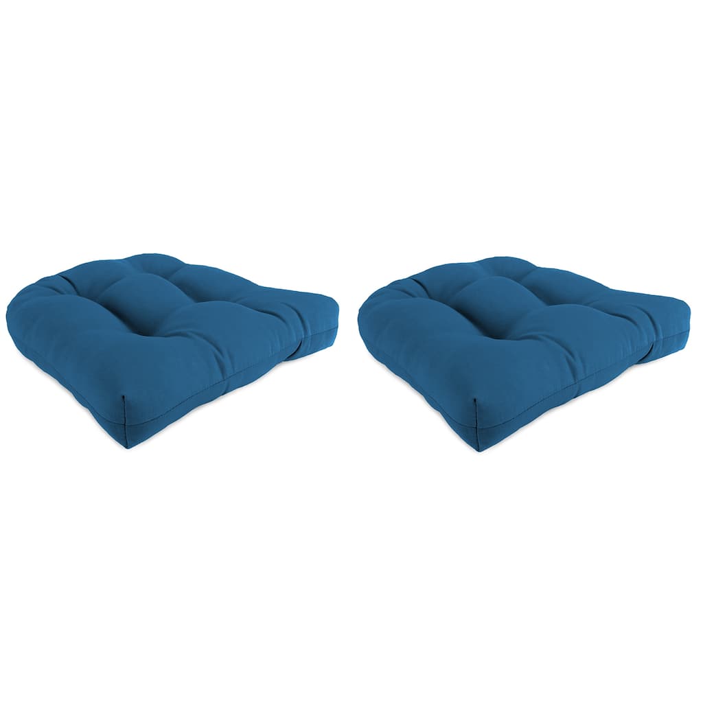 Sunbrella 18" x 18" Contoured Outdoor Wicker Seat Cushion - Set of 2 - 18'' L x 18'' W x 4'' H