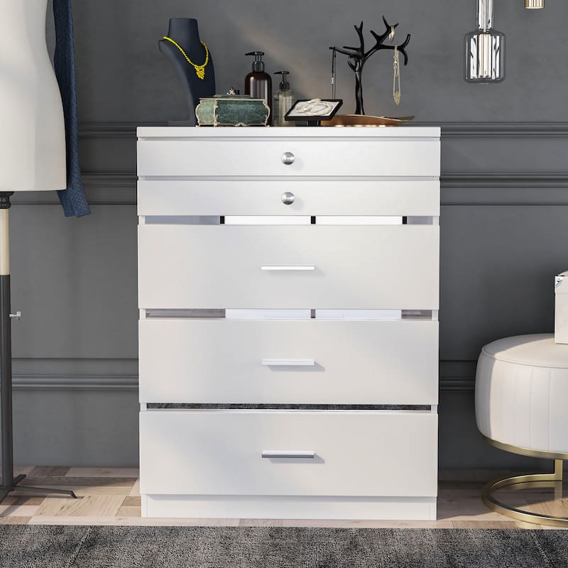 Mary Glam 5-Drawer Jewelry Armoire with Felt by Furniture of America