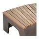 Ezra 67-inch Indoor-Outdoor Curved Concrete and Teak Bench - N/A - Bed ...