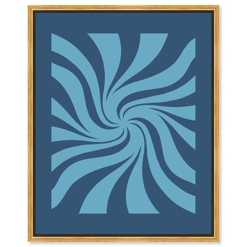 Carnaval Retro Blues Canvas by Art Remedy - 36" x 45" - Gold