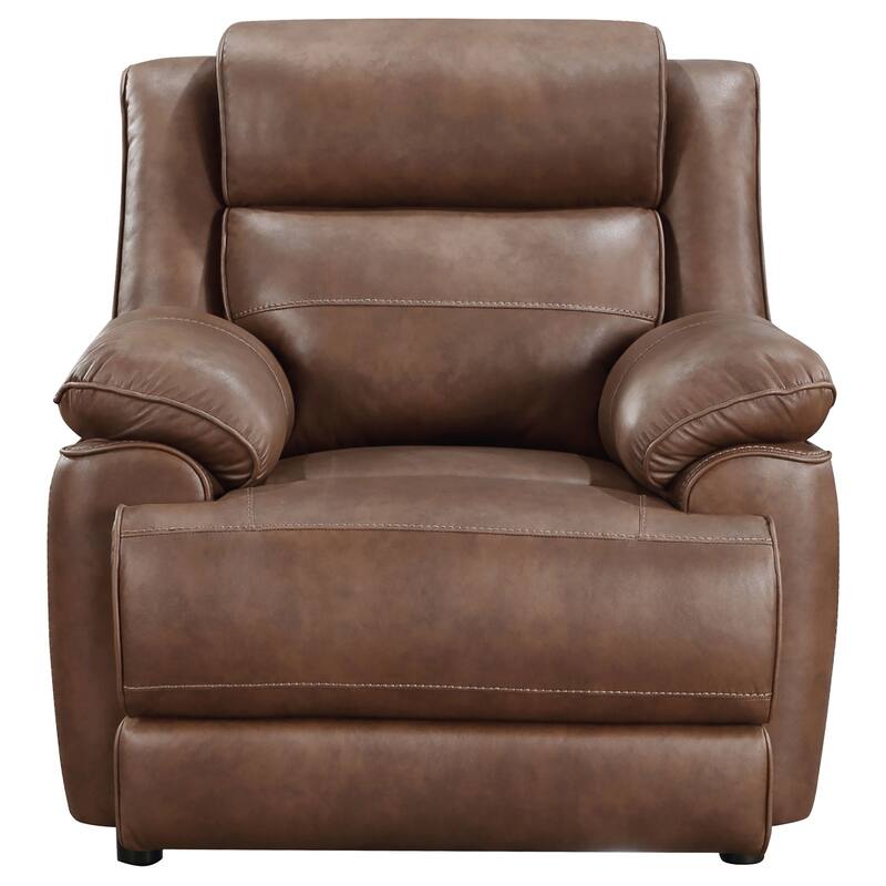 Ellington Upholstered Padded Arm Sofa Set Dark Brown
