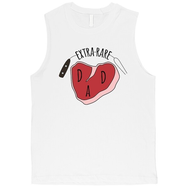 Shop Extra Rare Dad Mens White Muscle Shirt - Free ...