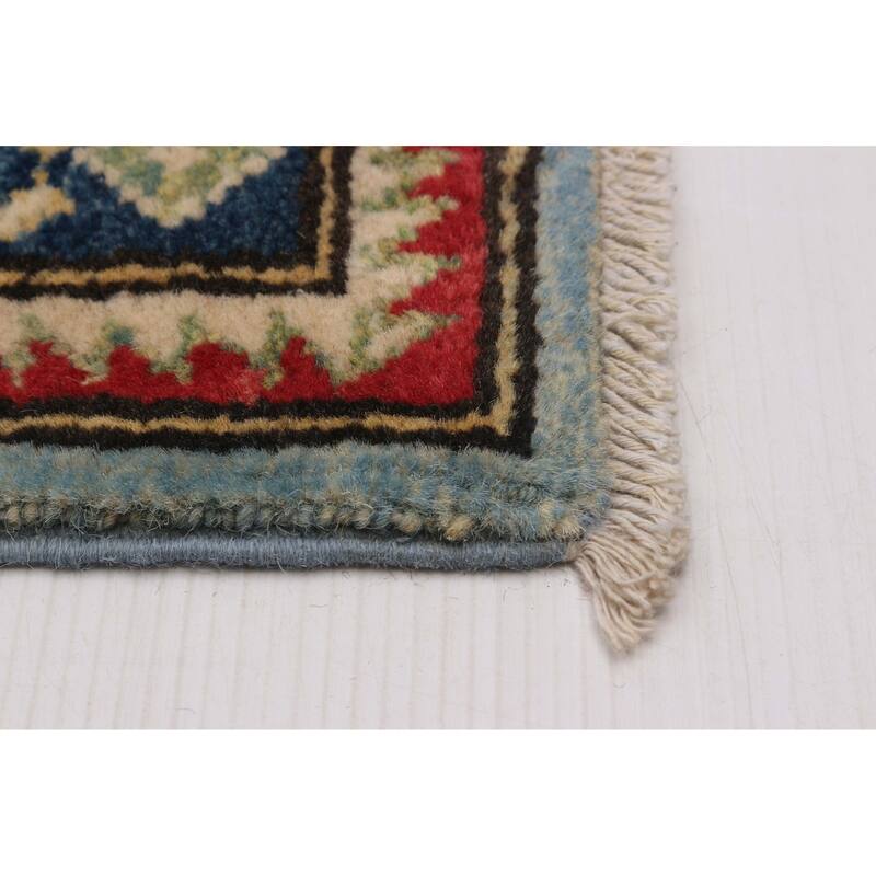 ECARPETGALLERY Hand-knotted Uzbek Ghazni Blue Wool Rug - 4'11 x 6'5