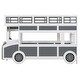 preview thumbnail 15 of 17, Twin over Twin Bus-shaped Bunk Bed with Wheels and Storage