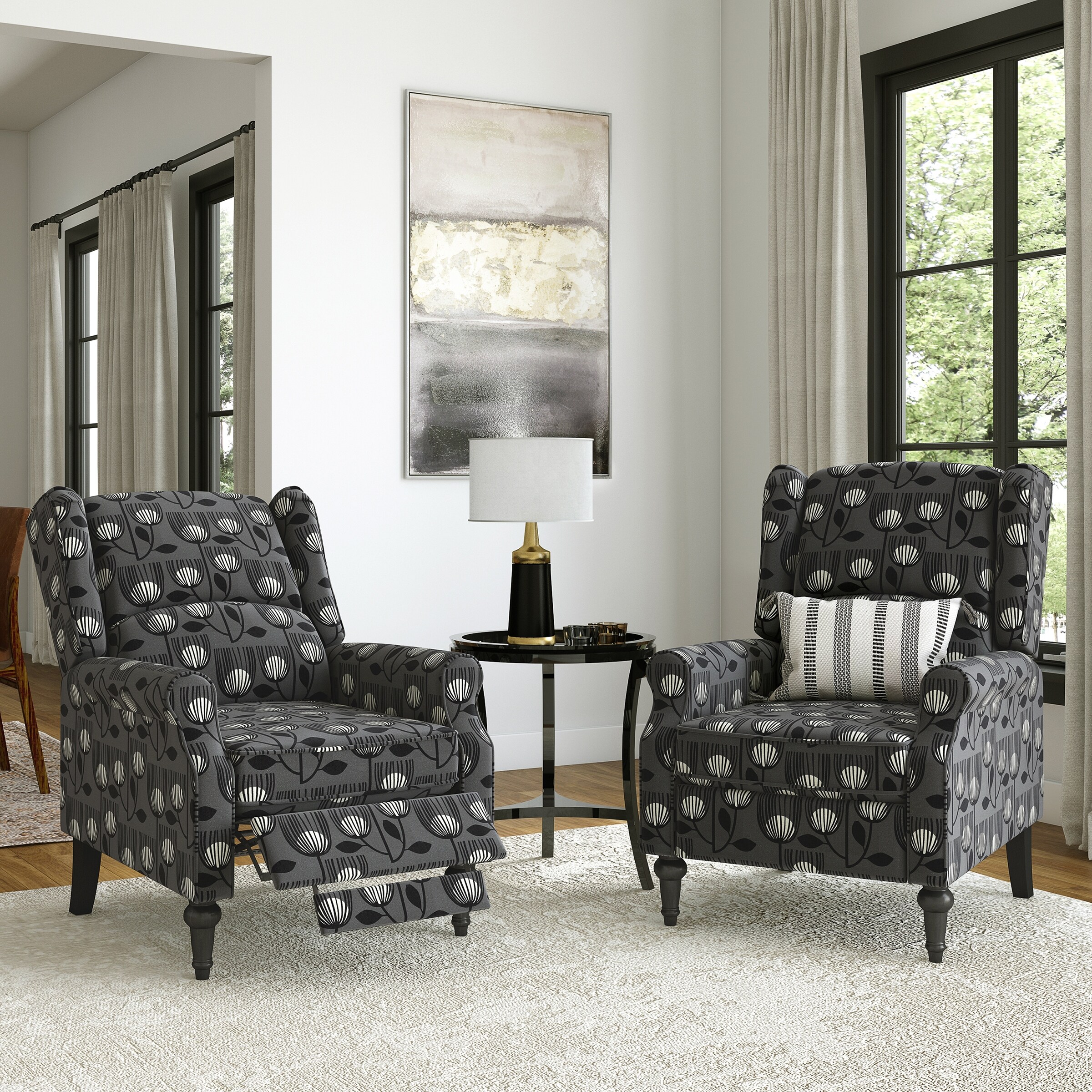 Copper grove velvet push back recliner chair deals