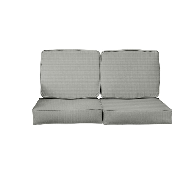 Sorra Home Outdura Solid Indoor/Outdoor Deep Seating Loveseat Cushion Set