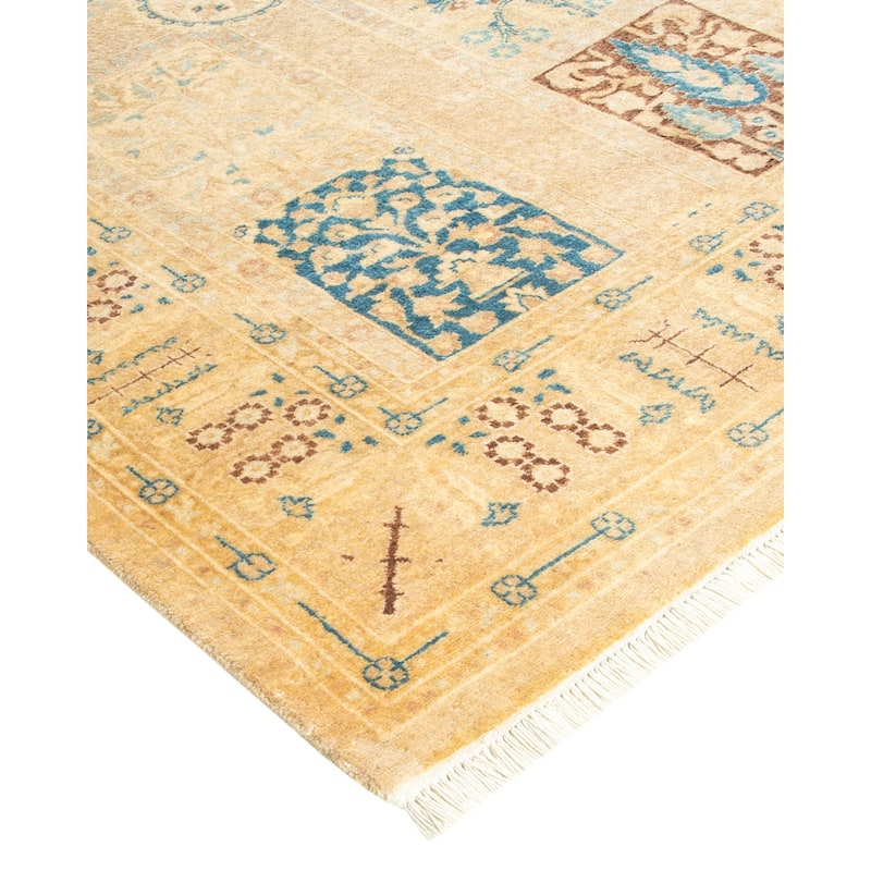 Overton Handknotted Wool Traditional Oriental Ivory Runner