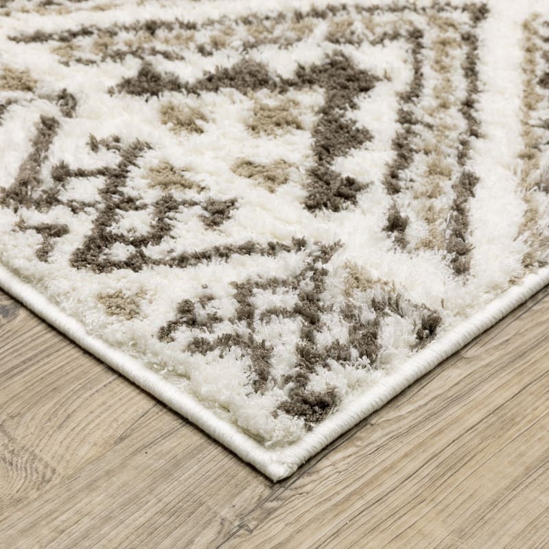 Paige Updated Lodge Brown/Beige Area Rug