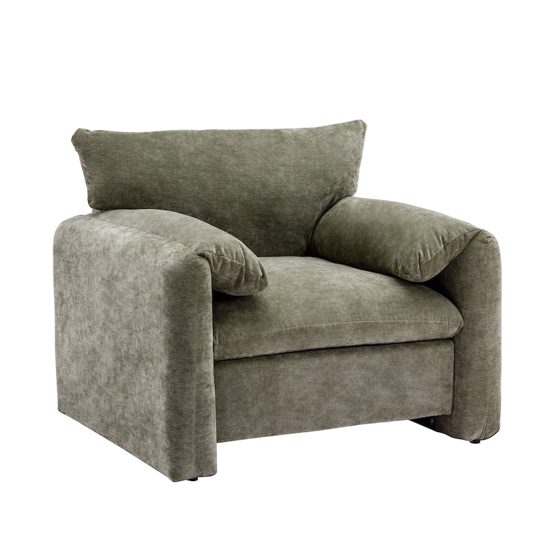 38.6'' W Chenille Oversized Armchair