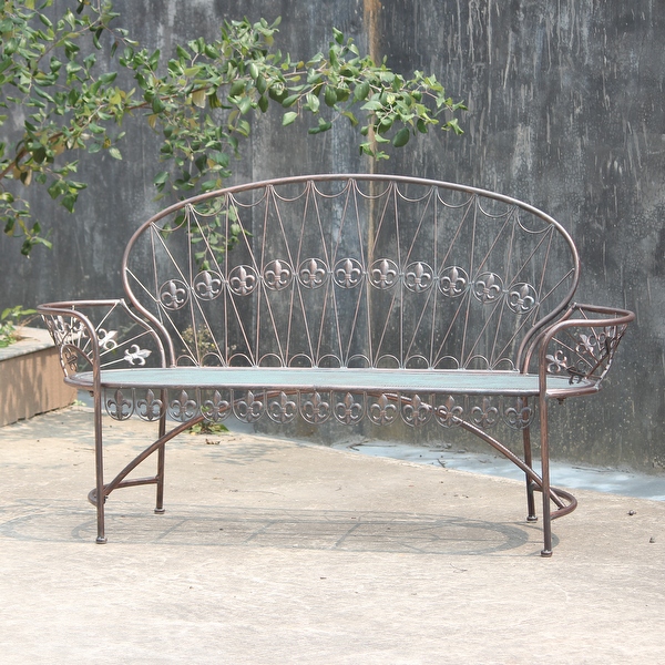 Garden bench discount curved back
