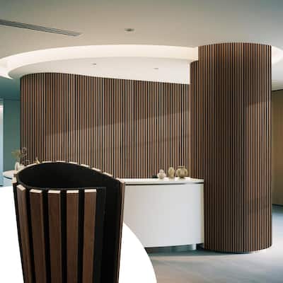 Art3d Flex Acoustic 3D Wall Panel 95.3"x23.8" Walnut
