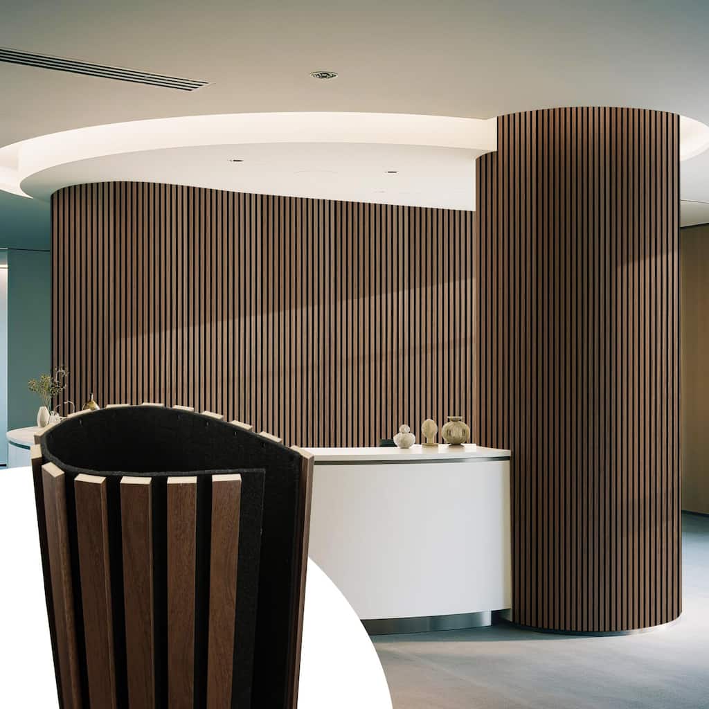 Art3d Flex Acoustic 3D Wall Panel 95.3"x23.8" Walnut