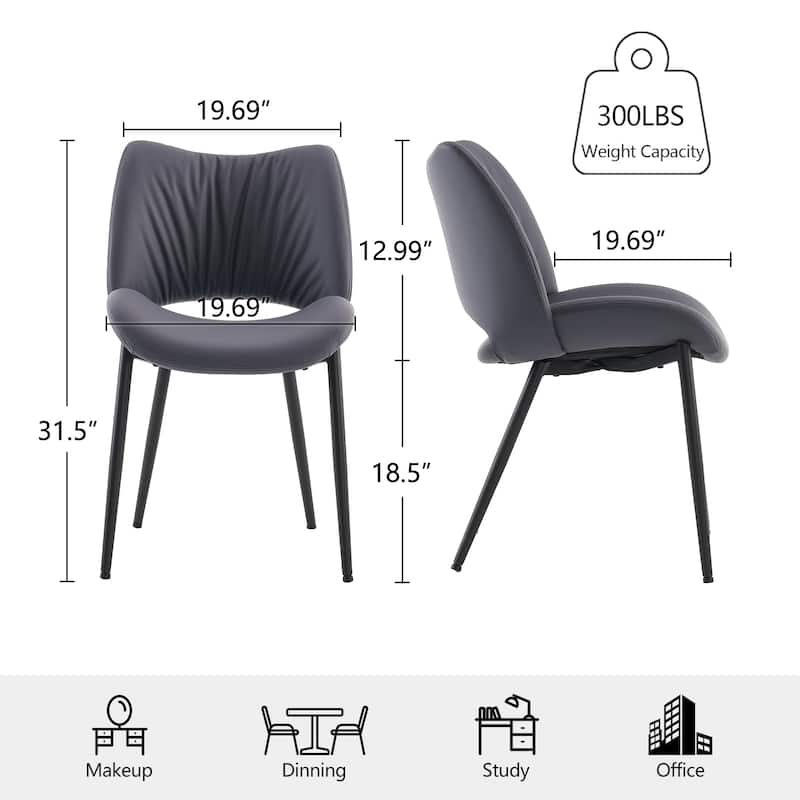 Modern Dining Kitchen Chairs Set of 2 Loads up to 300lbs