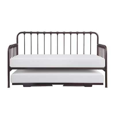 Lexicon Home Bedroom Furniture Metal Daybed With Trundle - Dark Bronze