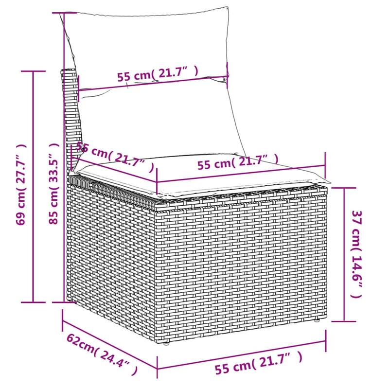 6-Piece Modular Patio Sofa Set