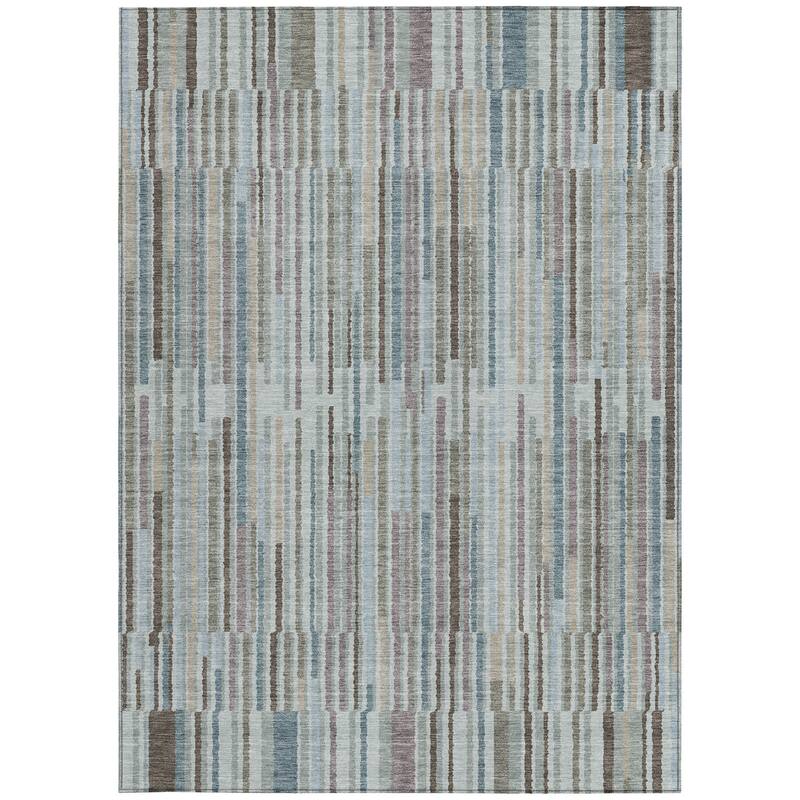 HomeRoots Striped Transitional Rectangle Outdoor Rug
