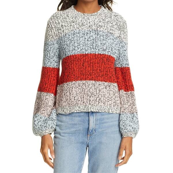 Shop La Ligne Red Women S Size Xs Crewneck Balloon Sleeve Shop La Ligne Red Women S Size Xs Crewneck Balloon Sleeve