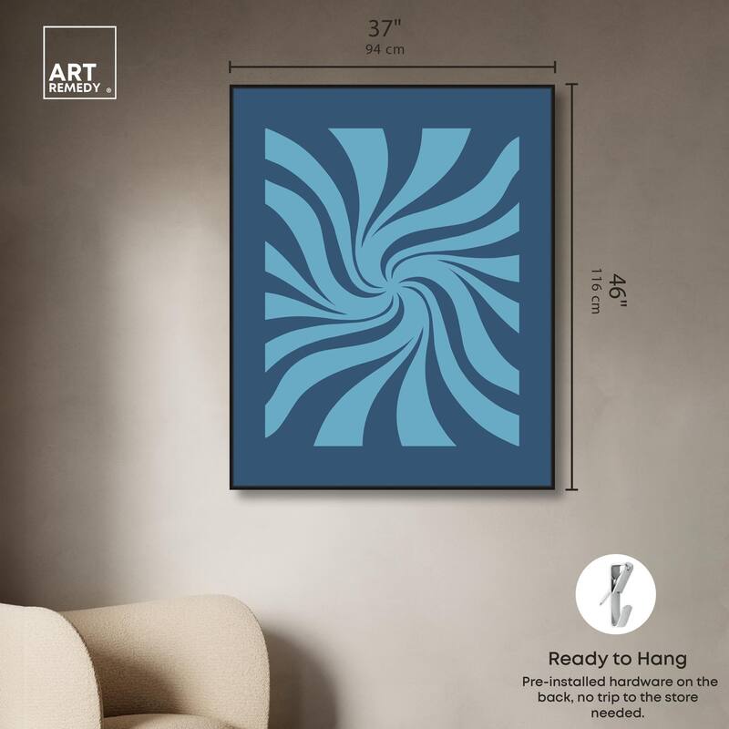 Carnaval Retro Blues Canvas by Art Remedy