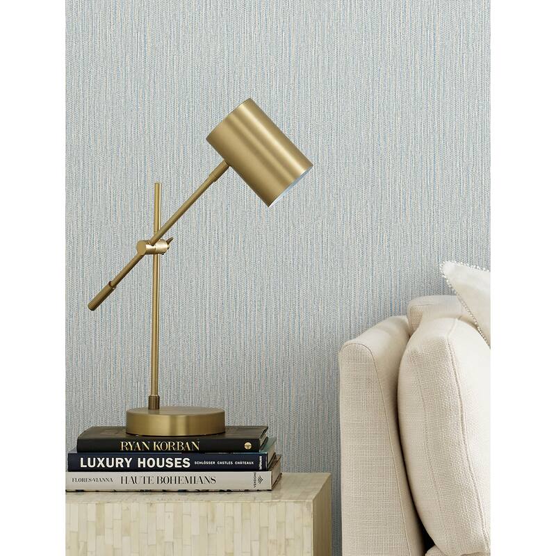 Advantage Bowman Light Blue Faux Linen Wallpaper
