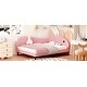 preview thumbnail 25 of 23, Roomfitters Upholstered Rabbit-Shape Daybed, Sofabed with Rabbit Ear Headboard, Pink