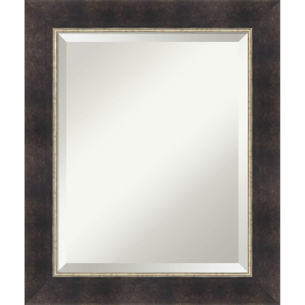 Odin Antique Bronze Beveled Wood Framed Wall Mirror - Odin Antique Bronze