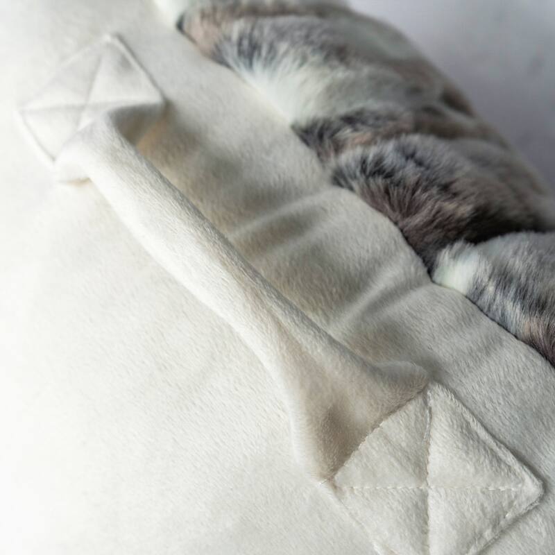 Multi Jacquard FauxFur BedRest, 20" x 18" x 17"