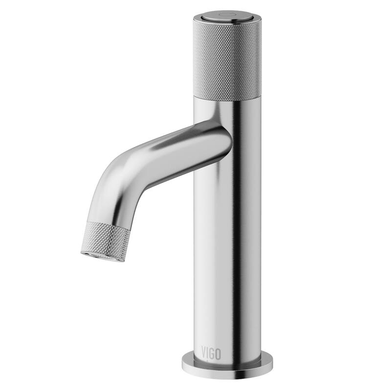 VIGO Apollo 8" H Button Operated Single Hole Bathroom Faucet