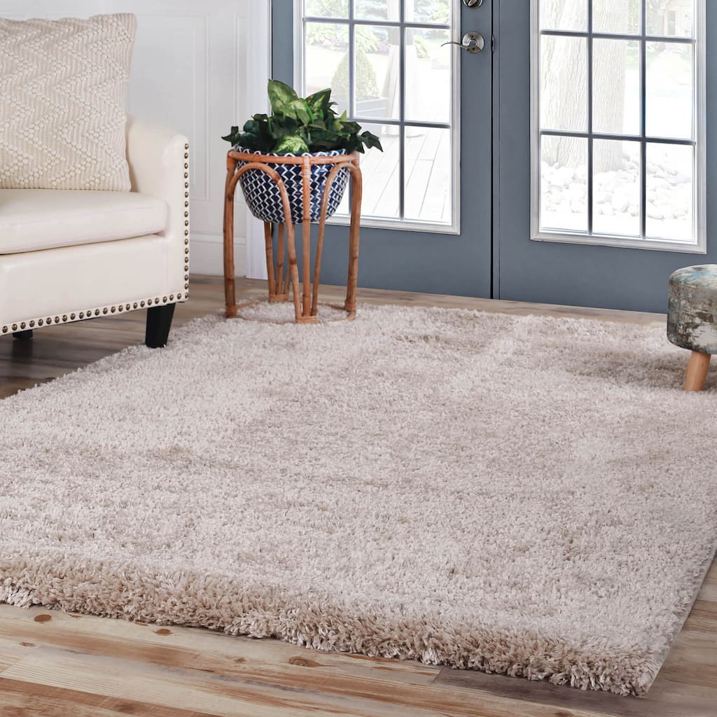 Superior Berlin Solid Modern Shag Indoor Area Rug