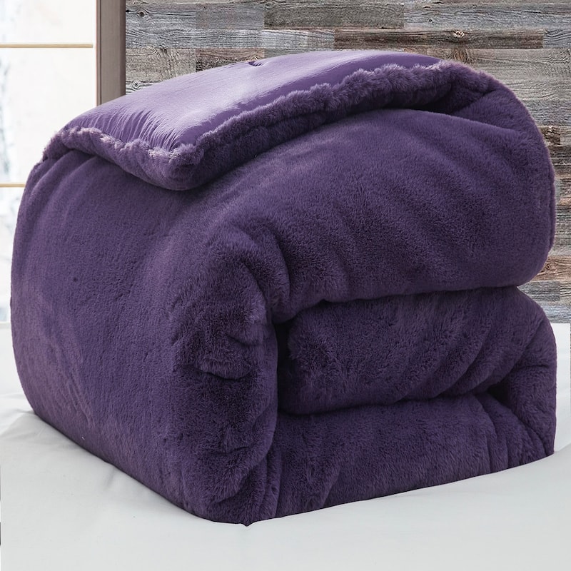 Chunky Bunny Some Like It Cold - Coma Inducer® Oversized Comforter Set - Dark Purple