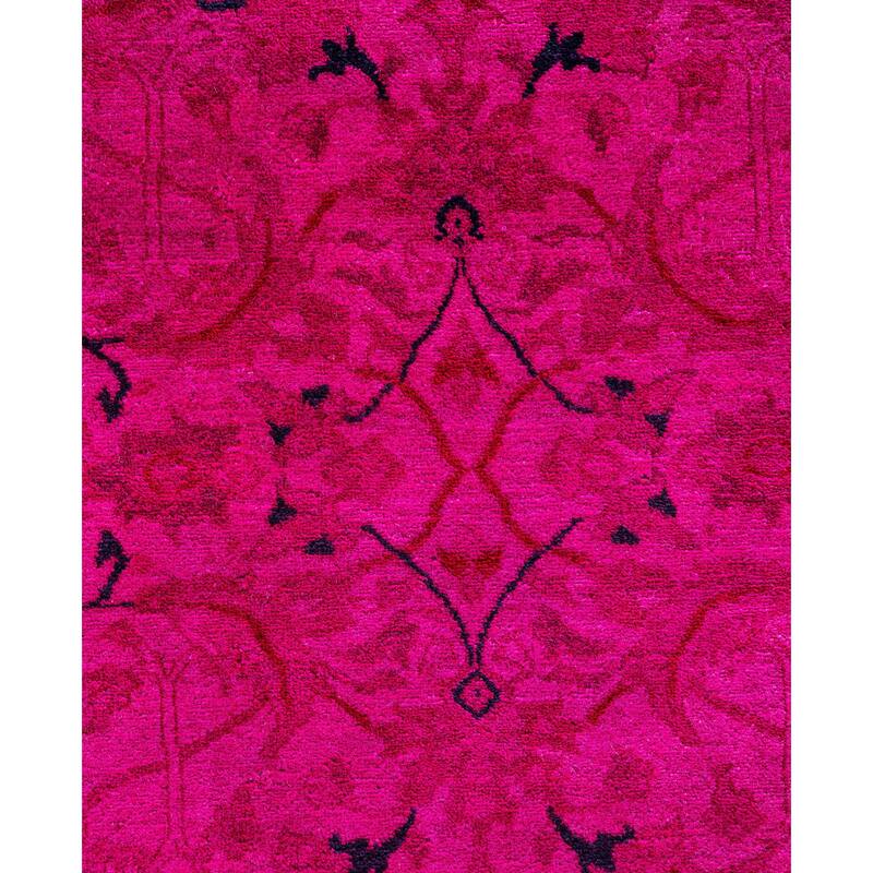 Overdyed One-of-a-Kind Hand-Knotted Area Rug - Pink - 12' 1" x 15' 3"